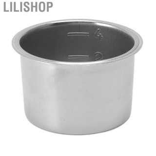 Lilishop Stainless Steel Coffee Machine Filter Strong Gloss 4 Cups Time Saving 51mm Coffee Filter Non Deform for Shop