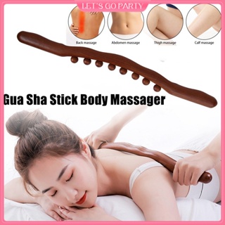 Gua Sha stick ไม้นวดร่างกาย ลูกปัด 8 เม็ด มือถือ หน้าท้อง เซลลูไลท์ นวด สําหรับบรรเทาอาการปวดหลัง ไม้บําบัด ถ้วยนวด