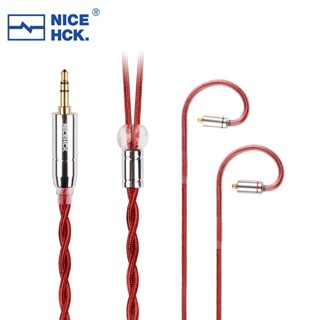 Nicehck RedAg 4N สายเคเบิลหูฟังโคแอกเชียล HiFi MMCX QDC 0.78 2Pin 3.5 2.5 4.4 มม. สีเงิน สําหรับ HOLA Zero KATO Aria LAN Cadenza