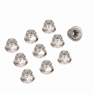 น็อตล็อคล้อ โลหะ M4 4 มม. 10 ชิ้น สําหรับรถบังคับ 1/10 Hsp Redcat Traxxas Tamiya Hpi Rc4wd Axial