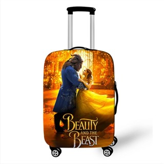 【พร้อมส่ง】ผ้าคลุมกระเป๋าเดินทาง ﻿Disney Beauty and the Beast อุปกรณ์ป้องกันกระเป๋าเดินทาง ขนาด 18-32 นิ้ว