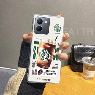 ใหม่ เคสโทรศัพท์มือถือใส แบบนิ่ม ลาย Starbucks กันกระแทก สําหรับ Vivo Y36 4G Y02A Y02 V25 5G V25e V25 Pro 5G Y22 Y22S Y16 Y35 2022 Y36 VivoY02A 2023