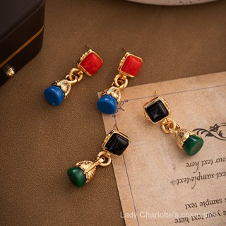 [0601]YWDS-SDY  Women  Girlfriend  Noble Fashion  Accessible luxury  Mothers Day  Grace Vintage Earrings Womens Light Luxury High-Grade Personality Unique French Royal Style Stud