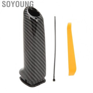 Soyoung Car Handbrake Brake Handle Cover  Exquisite Workmanship Moisture Resistant Long Life Front Handbrake Brake Handle Cover  for E46 E60