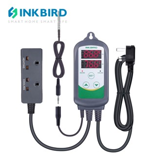 Inkbird ITC-308S เครื่องควบคุมอุณหภูมิความร้อน และความเย็น พร้อม AC 100 ถึง 240V พร้อมโพรบ ถอดออกได้ สําหรับห้องเติบโต