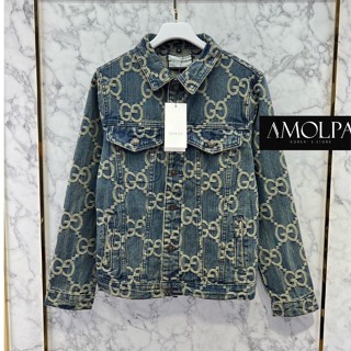 ♥ เช็คสินค้าก่อนสั่ง JACKET GUCCI DENIM แจ็คเก็ต เสื้อยีนส์ กระดุมปั้ม แน่นๆ สวยหรู กุชชี่