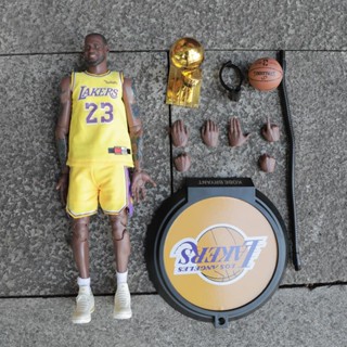 ดาวบาสเก็ตบอล Nba No. โมเดลฟิกเกอร์ James 1/6 Lakers สีเหลือง 23 ชิ้น