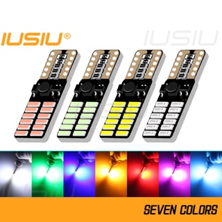 Iusiu ไฟเลี้ยว LED T10 หรี่แสงได้ W5W 168 501 WY5W 4014 24SMD สําหรับอ่านหนังสือภายในรถยนต์ รถจักรยานยนต์