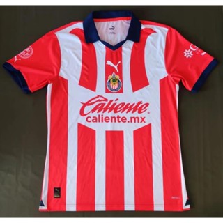 เสื้อเชิ้ต ลายทีมชาติฟุตบอล Chivas Guadalajara 2023-24 ชุดเหย้า สีแดง สําหรับผู้ชาย AAA