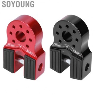 Soyoung Flat Tow Hook Mount  Wear Aluminium Alloy 16000lb Loading Winch Shackle Connector with Rubber Side Guard for ATV for Trucks