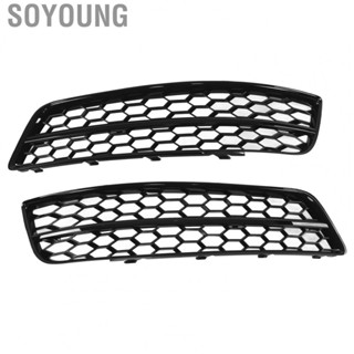 Soyoung Fog Light Mesh Grille   Scratch Weather Resistant 8P0807681AA 2pcs Gloss Black  for Car Accessory Replacement for A3 8P 2009‑2013