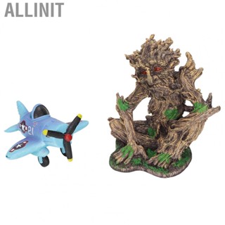 Allinit Fish Tank Tree Statue Landscaping Airplane  Deco Freshwater Saltwater FF