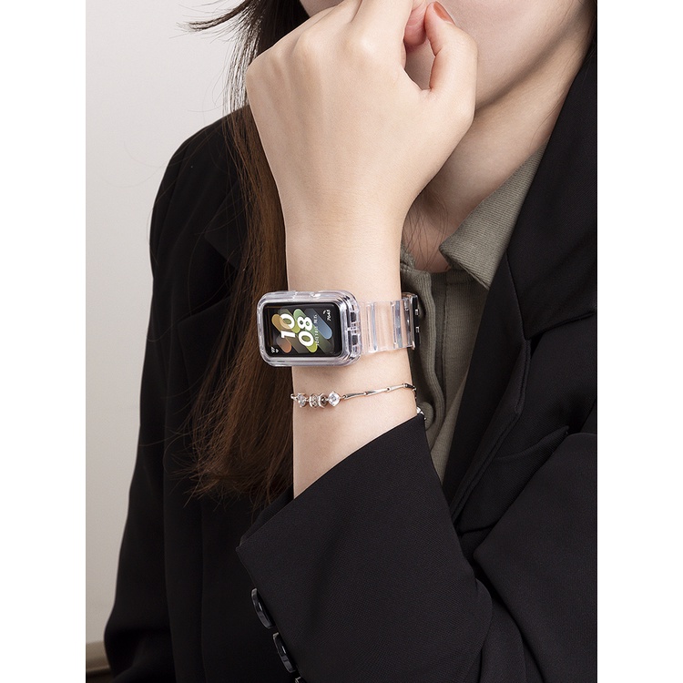 สายนาฬิกาข้อมือ ซิลิโคนใส แบบเปลี่ยน สําหรับ Huawei band รูปที่ 2