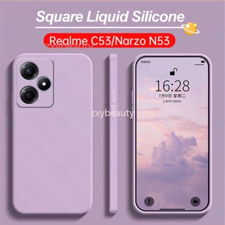 เคสโทรศัพท์มือถือ ยางซิลิโคนนิ่ม TPU ทรงสี่เหลี่ยม สําหรับ Realme C53 NFC 2023 C53 C53NFC C 53 Narzo N53 NarzoN53 N 4G 5G C53NFC