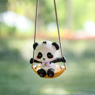 Handmade Creative National Style Cartoon Hand Car Decoration Worker Panda to Swing Car Pendant Crafts Ornaments Giant Panda qJg9