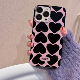 เคสโทรศัพท์มือถือ TPU เคลือบเงา ลายหัวใจ สําหรับ IPhone 14 Pro Max 13 12 Pro 11 Promax IP 7 8 Plus XS XR 8 7 SE