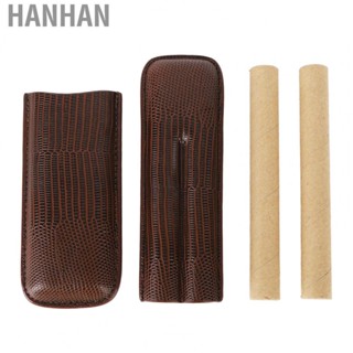 Hanhan Case Holder PU Leather Brown 2 Finger  Carrying Travel Case Portab MX