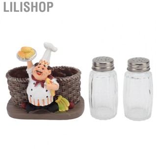 Lilishop Chef Figurine Holder Lovely Synthetic Resin Chef Decoration Thick Base Bright Color Hand Painted for Home