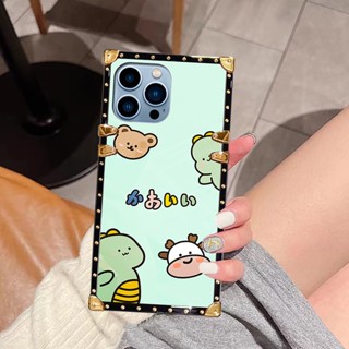 เคสโทรศัพท์มือถือ ทรงสี่เหลี่ยม กันกระแทก ลายการ์ตูนน่ารัก แฟชั่นหรูหรา สําหรับ OPPO Reno 8T 8Z 7Z 10 9 8 7 6 5 Pro 6Z 5Z 5F 4Z 4F 4 Pro 4G 5G Reno 3 2 Z 2F 2Z 2 Z