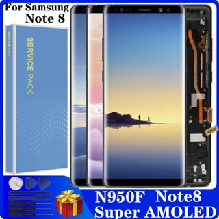 อะไหล่หน้าจอสัมผัส LCD N950F 6.3 นิ้ว พร้อมกรอบ สําหรับ Samsung Galaxy NOTE 8 LCD N9500 N9500F N950F