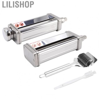 Lilishop Mixer Pasta Sheet Roller 8 Gears Thickness Pasta Maker Attachment Set Low Noise with Brush for Kitchen