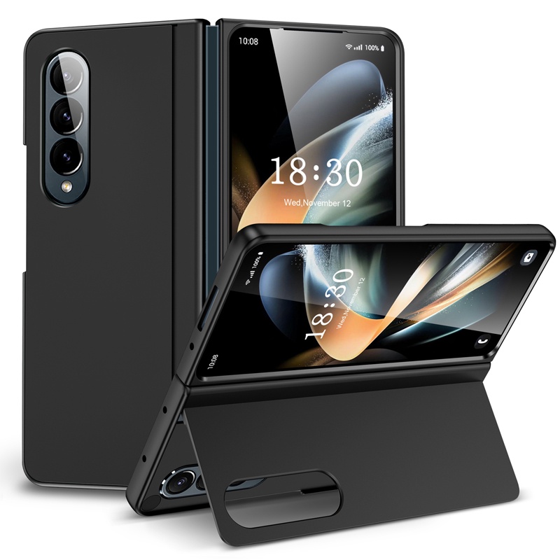 สําหรับ Samsung Galaxy Z พับ 7 6 5 4 กรณี ELVEV กันกระแทก PC ผิวพับขาตั้งป้องกันเต็มรูปแบบ ราคา ถูกที่สุด ดีลบีเคเค