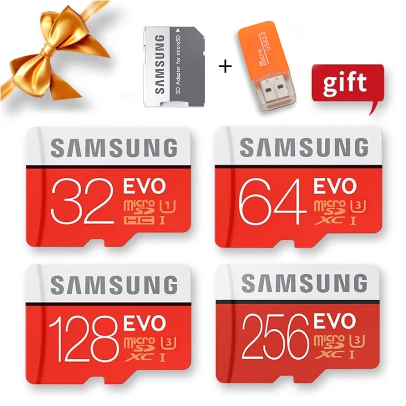 Samsung EVO Micro SD TF Card 32G 64GB 128GB SDHC SDXC 1TB 512GB 256GB Class10 การ์ดหน่วยความจํา C10 