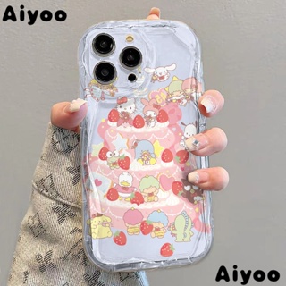 เคสโทรศัพท์มือถือ ลายแมวสตรอเบอร์รี่ สําหรับ Iphone 1411 12✅เคสโทรศัพท์มือถือแบบนิ่ม ใส กันกระแทก สําหรับ 13 Promax Xs xr7 8p RSJV