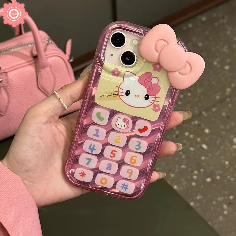 เคสโทรศัพท์มือถือ แบบนิ่ม ลายการ์ตูนคิตตี้ 3D สําหรับ IPhone 11 XR 7Plus 13 14 12 Pro MAX 7 8 6 6S Plus X XS MAX SE 2020