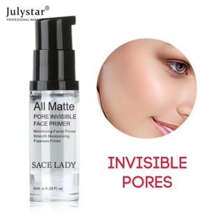 JULYSTAR Sace Lady Invisible Pore Primer รองพื้นก่อนแต่งหน้ามอยซ์เจอไรเซอร์รองพื้นให้ความชุ่มชื่นยาวนาน รองพื้นแต่งหน้า Silky Texture รูขุมขนบนใบหน้าให้ความชุ่มชื้น