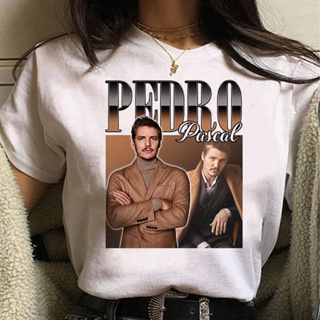 เสื้อยืด พิมพ์ลายกราฟฟิค Pedro Pascal สไตล์ฮาราจูกุ แนวสตรีท แนวตลก สําหรับผู้หญิง 2000s