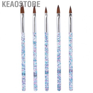 Keaostore 5pcs Nail Painting  Brush Home Salon Portable DIY Nylon Hair Ar