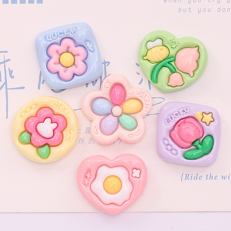 แผ่นกาวเรซิ่น รูปดอกทิวลิป หัวใจ แฮนด์เมด DIY อุปกรณ์เสริม สําหรับตกแต่งเคสโทรศัพท์มือถือ แก้วน้ํา