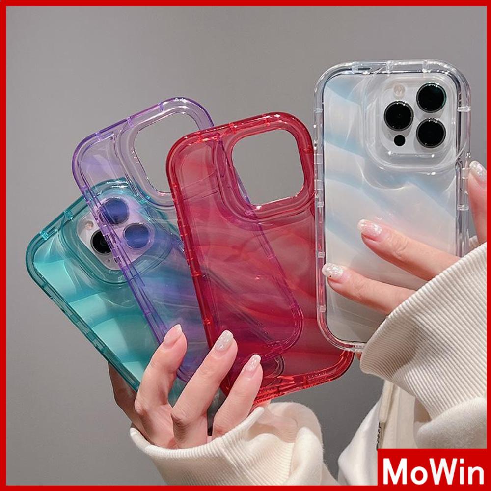 Mowin - เข้ากันได้สำหรับ 15 เคสไอโฟน11 เคส iphone 11เคส iPhone เคสใส TPU Soft Shell ถุงลมนิรภัยกันกระแทก หลากสีเรียบง่าย เข้ากันได้กับ 14 13 Pro max 12 Pro Max 11 xr xs max 7Plus 8Plus