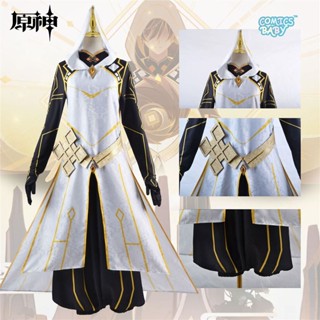 Genshin Impact Zhongli Cosplay Costume ขนาดพลัส เกม เครื่องแต่งกายคอสเพลย์ plus size Set Morax Cos Clothing Anime Game Halloween Costumes For Men 原神钟离神装