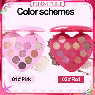 ♕ Handaiyan 12 Color Eyeshadow Palette Heart-shape Matte Pearly Potato Mashed Eye Shadow Smooth Easy To Color Long Lasting Party Eye Makeup 2 Designs FURNITURE