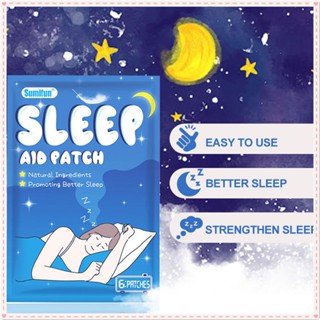 Sumifun 6 Patches Sleep Aid Patch Relieve Sleep Aids Promote Sleep Quality Relaxation Acupoint Stickers Natural Herbal Treatment Body Care JOYFEEL