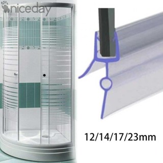 #NICEDAY-Shower Seal Transparent Water Deflector Wet &amp; Dry 2pcs 4-6mm Rubber Strip