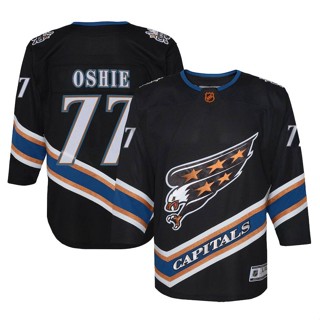 เสื้อกีฬาแขนยาว ลายทีม NHL Washington Capitals Home Jersey TJ Oshie Hockey แบบพิเศษ