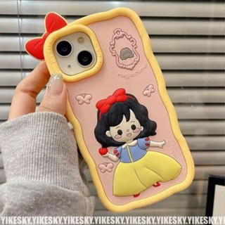 เคสโทรศัพท์มือถือ ซิลิโคนนิ่ม ป้องกัน ลายเจ้าหญิงน่ารัก สามมิติ สําหรับ Iphone 14pro max 13 12 11 14 13 12 11 13promax