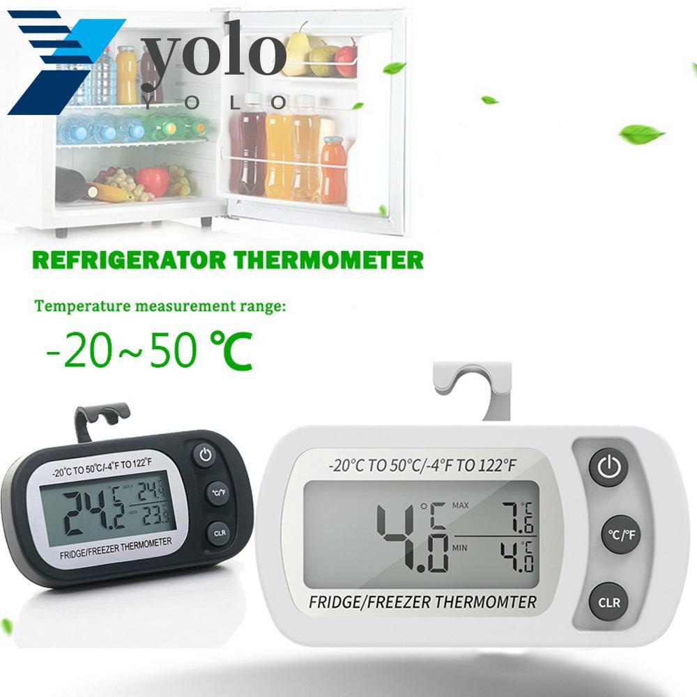 Yolo เครื่องวัดอุณหภูมิตู้เย็นจอแสดงผล Lcd