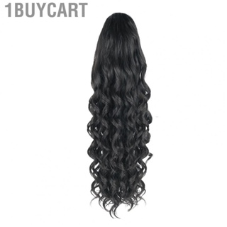 1buycart Hair Extension Ponytail  Synthetic 20 Inch Drawstring Long Wavy Easy Comb for Women Daily Party