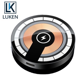 Luken ที่ชาร์จแม่เหล็กไร้สาย แบบใส แบบพกพา สําหรับ Iph 12 13 14 Pro Max Airp Pro 3 2