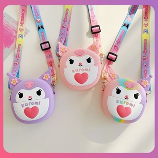 Creative Sanrio Childrens Bag Kawaii Kulomi Silicone Bag Clothing All-match High-quality Shoulder Bag Childrens Gift Home Outdoor Decoration [COD]