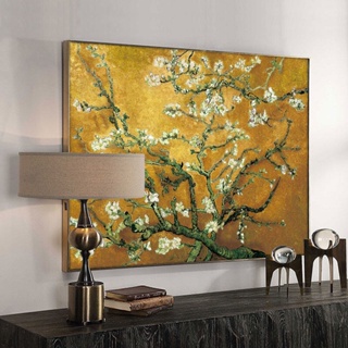 Vincent Van Gogh Blossoming Almond Tree โปสเตอร์ และภาพพิมพ์ บนผ้าใบ สําหรับตกแต่งผนังบ้าน ห้องนั่งเล่น 1010