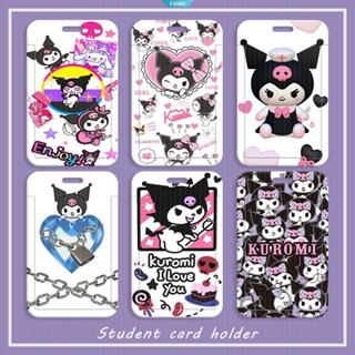 เคสพวงกุญแจ ป้องกันรอย ลายรถบัส Sanrio Kuromi น่ารัก พร้อมสายคล้อง สร้างสรรค์ สําหรับเด็กผู้หญิง