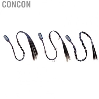 Concon Braided Hair  Decorative Wig Ponytail High Temperature Fiber Firm Fixing Lightweight Resilience Winding for Party