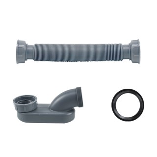 Plastic Water Hose Universal Flexible Replacement Part Low Profile Bathroom Sink Bathtub Shower P Trap Drain Pipe