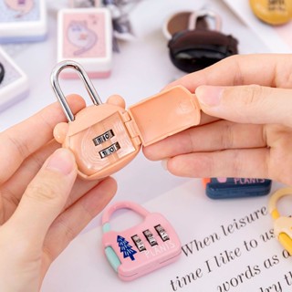 {Mini Combination Lock} กุญแจล็อคตู้เสื้อผ้า ขนาดเล็ก ลายการ์ตูนน่ารัก สําหรับหอพักนักเรียน