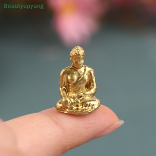 [Beautyupyang] โมเดลรูปปั้นพระพุทธรูปโลหะ ขนาดเล็ก 1:12 สําหรับตกแต่งบ้านตุ๊กตา